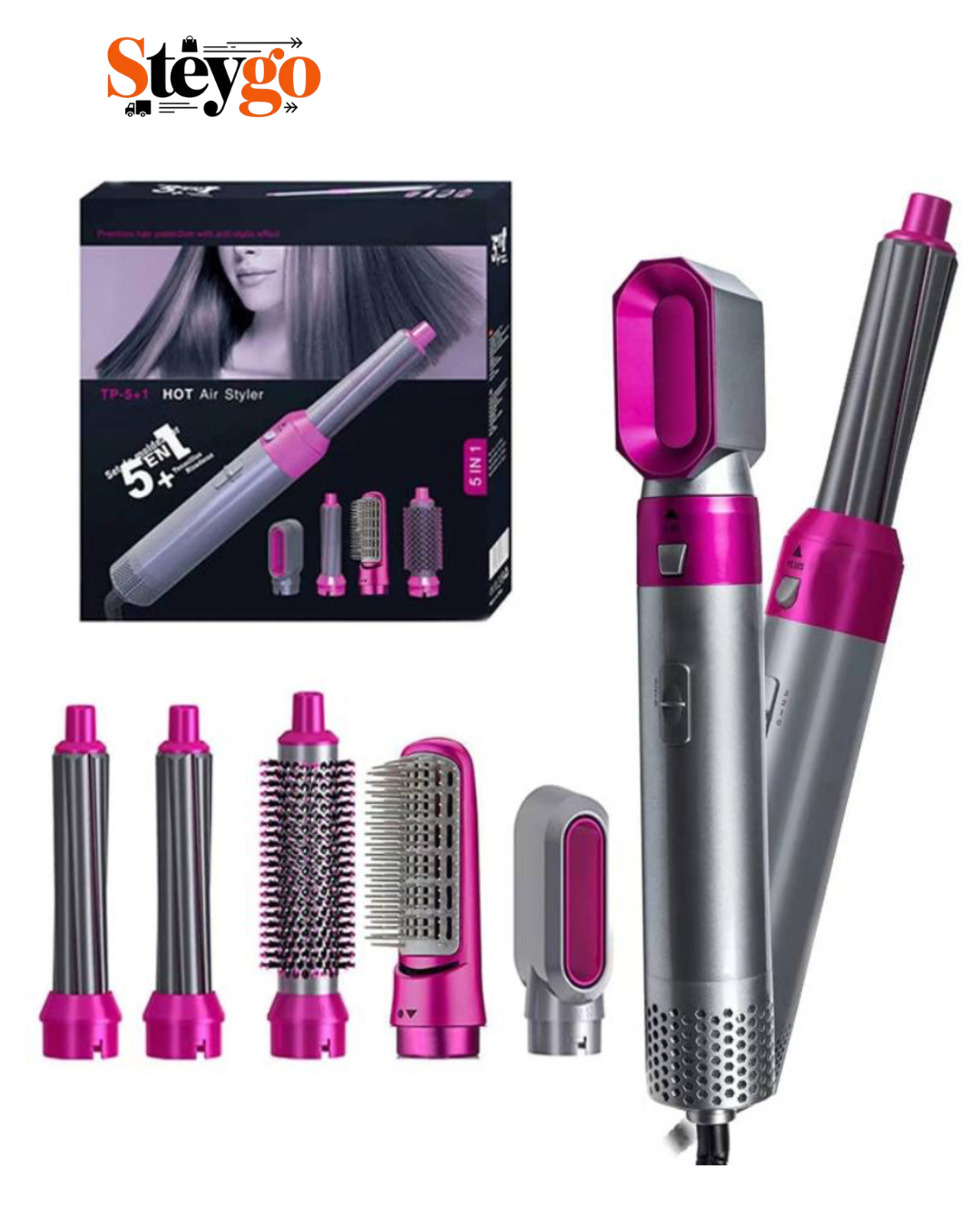 Peine 5 en 1 secador de pelo multifuncional