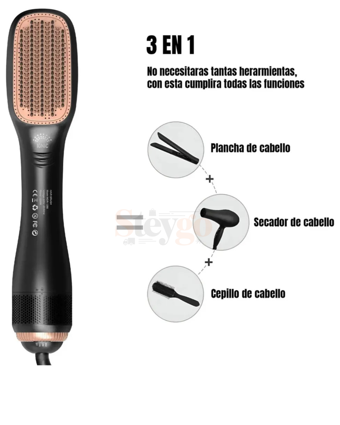 SECADOR DE CABELLO PROFESIONAL ALISADOR 2 EN 1 JOY