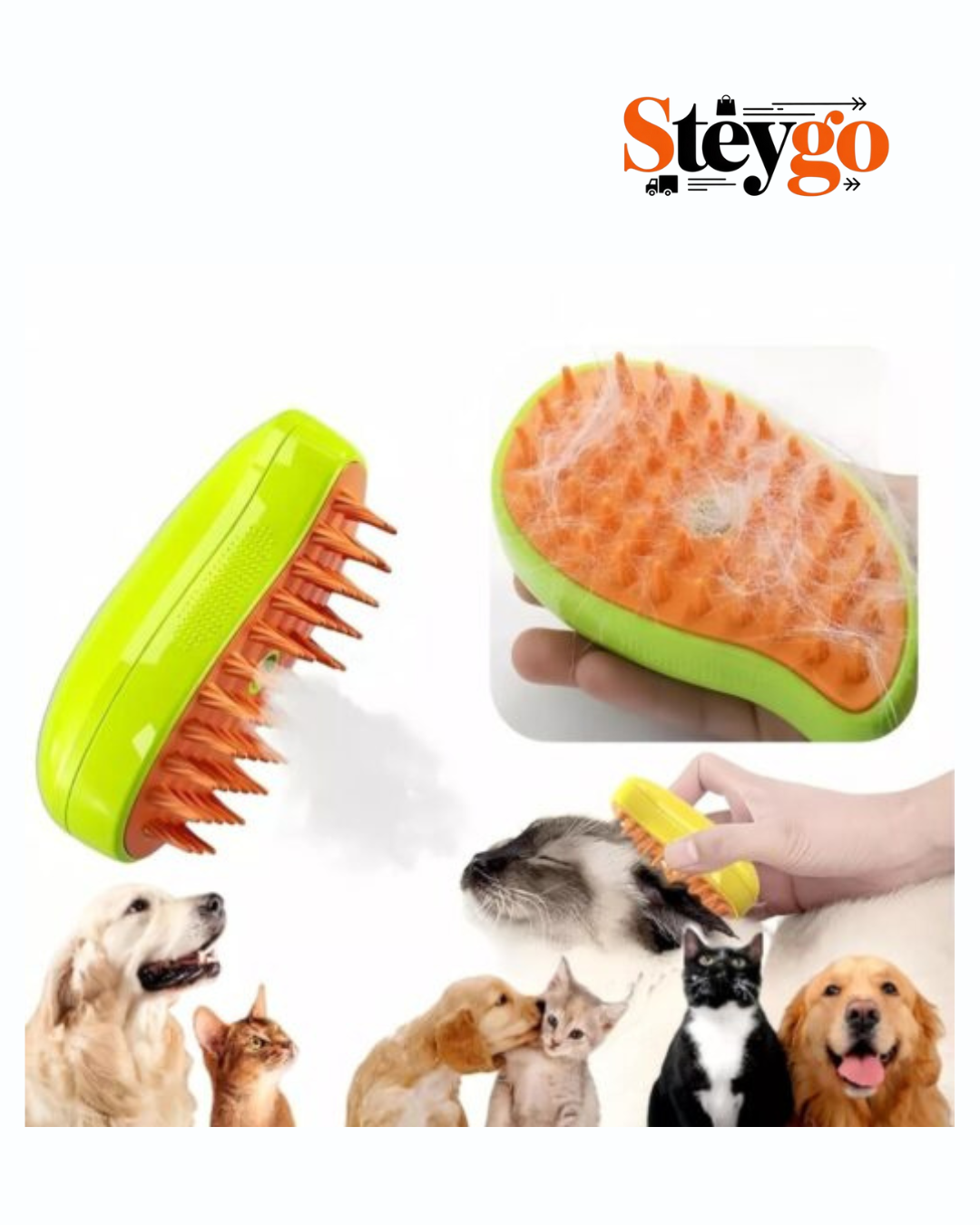 Cepillo A Vapor Para Mascotas 3en 1