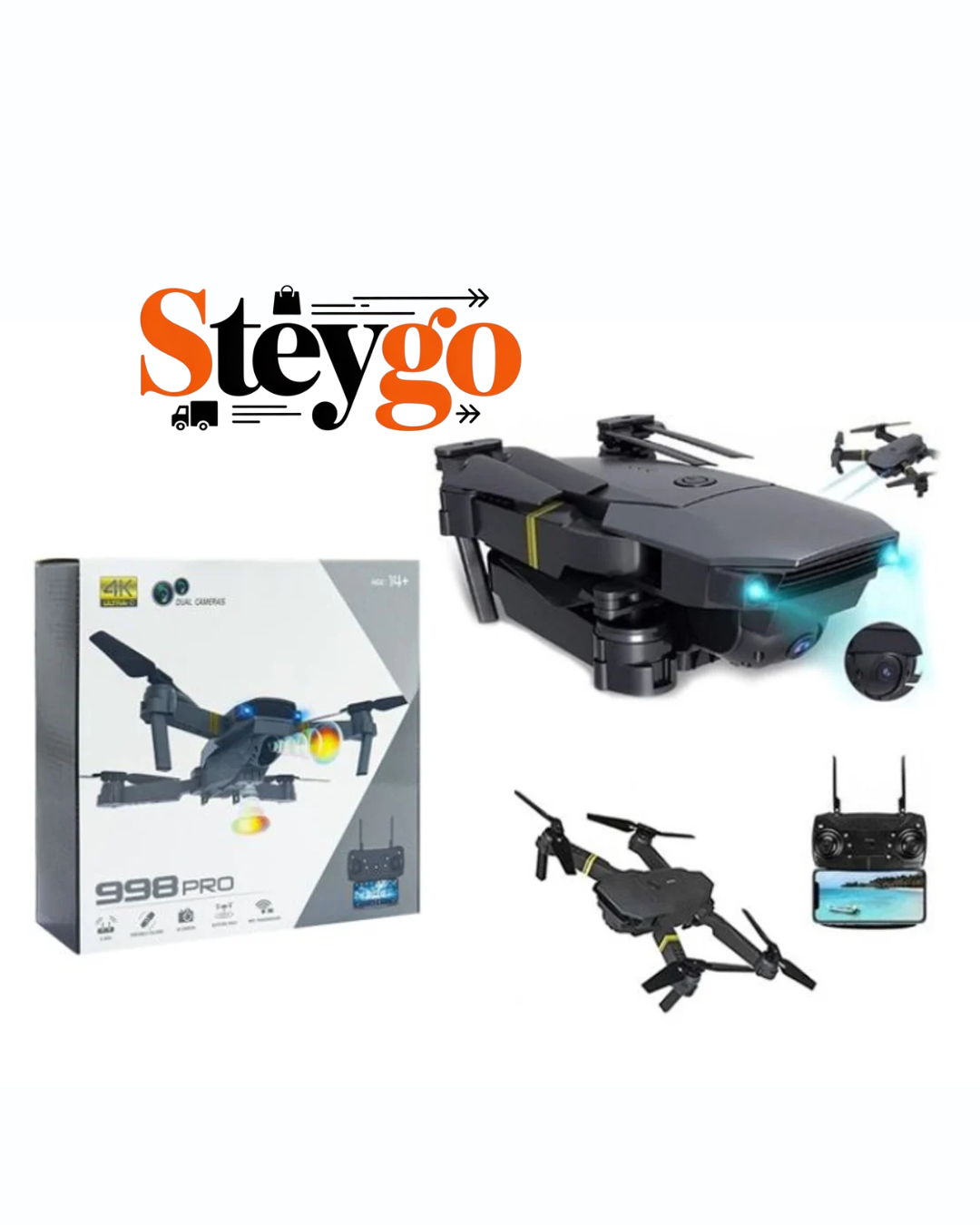 Drone 998 Pro Recargable Camara Dual 4k